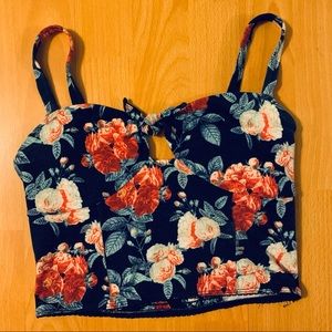 Kimchi Blue Urban Outfitters Floral Crop Top